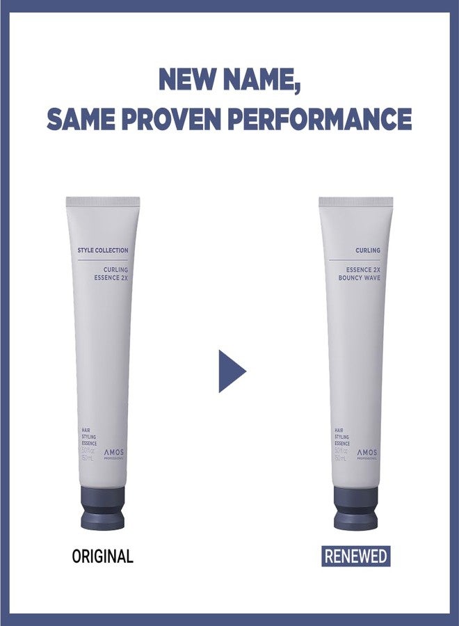 AMOS PROFESSIONAL Curling Essence 2X Bouncy Wave 5 fl oz – Korean Hair Essence for Wavy & Curly Hair, Frizz Control Styling Gel with Soft Hold, Curl Definition, Non-Sticky Finish - Image 2